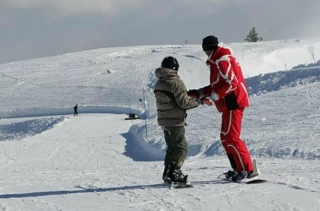  法国滑雪学校滑雪板滑雪 